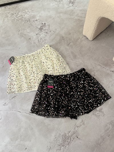 Short de lentejuelas / talle único