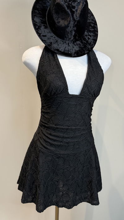 Vestido texturado para atar 