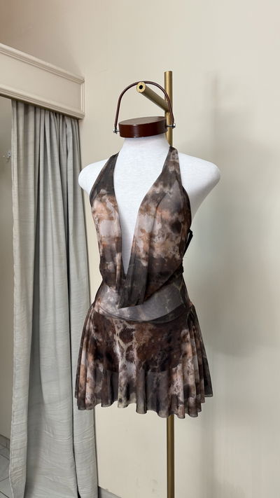 Vestido tul sublimado con calza abajo 