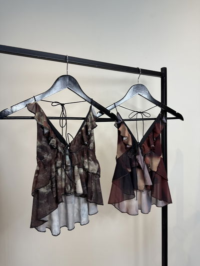 Top tul sublimado abierto