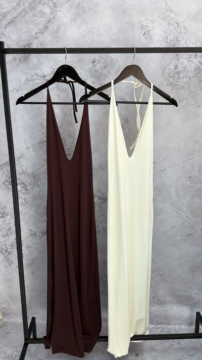 Vestido largo para atar 