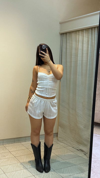 Set de hilo / top + short / talle S y M 