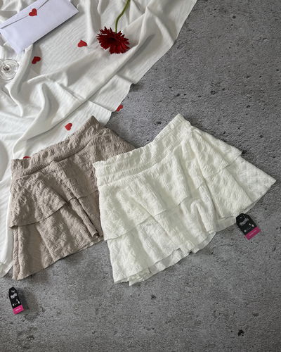 Mini con volados de bambula 