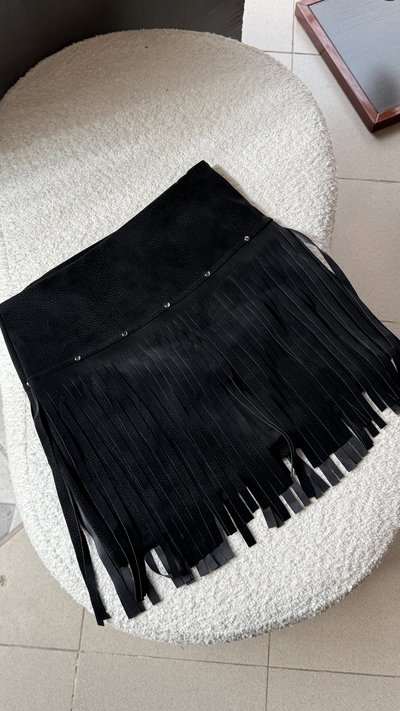 Falda con flecos / talle S, M y L