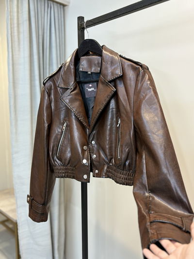Campera choco crop bomber (Talle S y M)