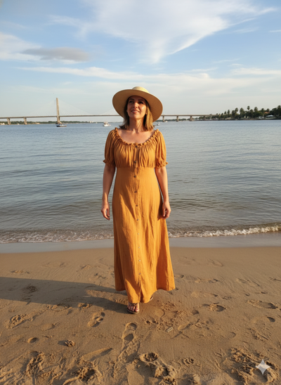 PATRONES VESTIDO MOSTAZA - S,M,L,XL,2XL,3XL