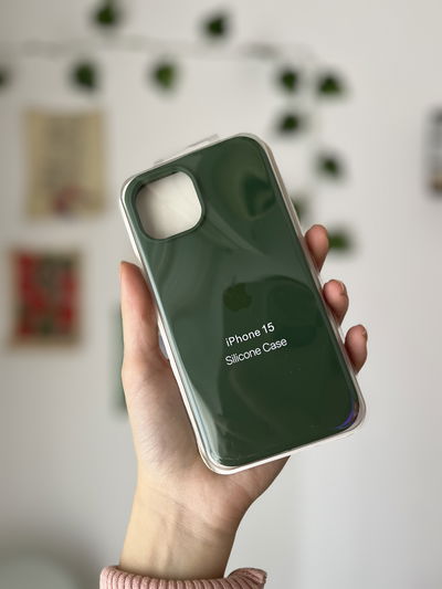 SILICONE CASE VERDE OLIVA 15