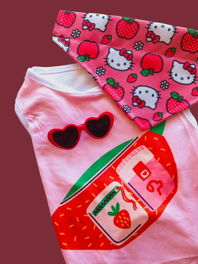 MUSCULOSA ROSA DETALLE ROJO