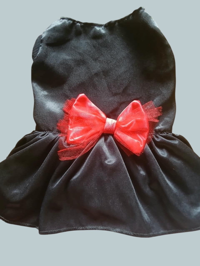 VESTIDO NEGRO/ROJO BRUJA 