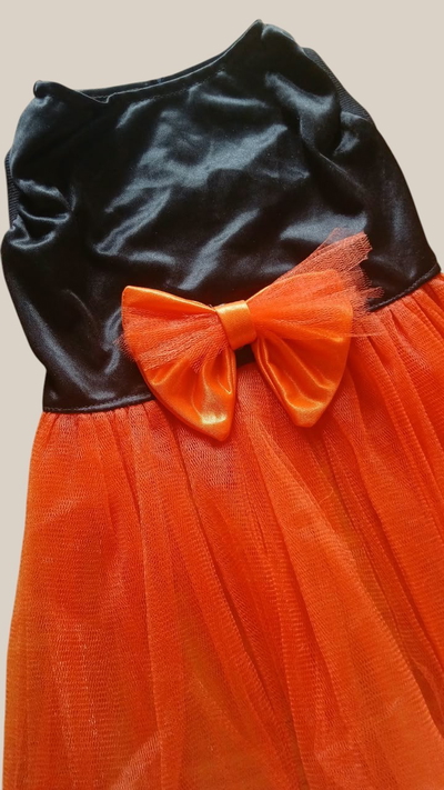 VESTIDO NARANJA BRUJA 