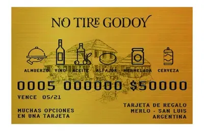 Gift Card Tarjeta Regalo No Tire Godoy Productos Resto $50000