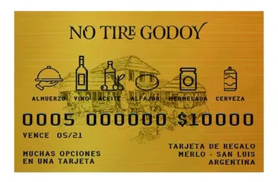 Gift Card Tarjeta Regalo No Tire Godoy Productos Resto $10000