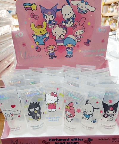 Perfume Glitter serum Sanrio para manos