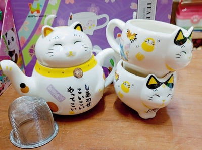 POR ENCARGO - Juego de Té - Maneki Neko gatito