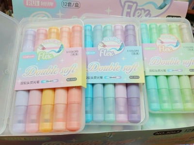 Marcadores soft doble punta en estuche x5 