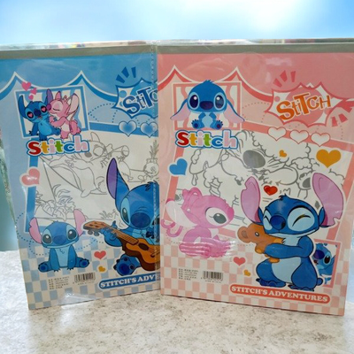 Libreta A4 para colorear y dibujar de Stitch y Sanrio