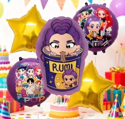 Set de globos x5 de guerreras k-pop