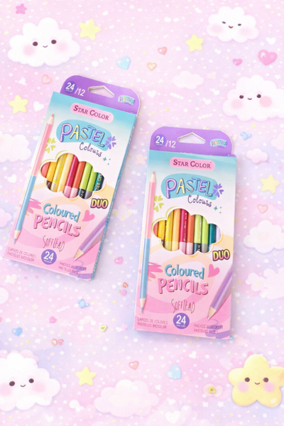 Lápices de colores pasteles