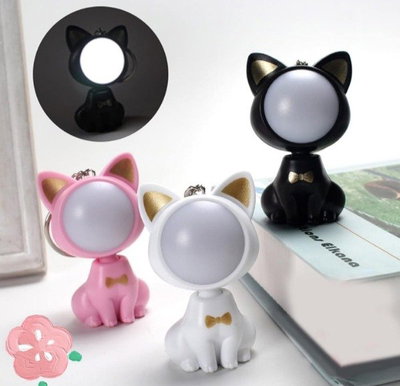 Llavero Gatito con linterna y sonido