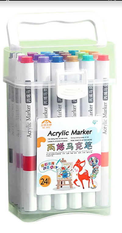 Caja marcadores acrílicos x24