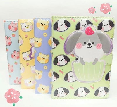 Cuaderno Animalitos kawaii - tipo diario - Tapa con imán 120 hjs. con diseño