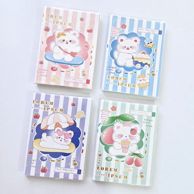 Cuadernos kawaii glitter