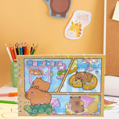 Libreta para colorear Stitch/Capibara grande