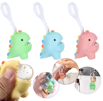 Dinosaurio Mini Squishy Llavero Apretable Antiestrés
