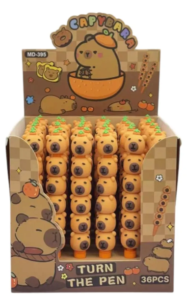 Lapicera cabezita giratoria Capibara premium