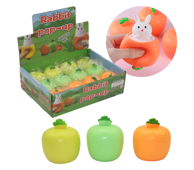 Squishy Pop Up Conejito Zanahoria Apretable Antiestres