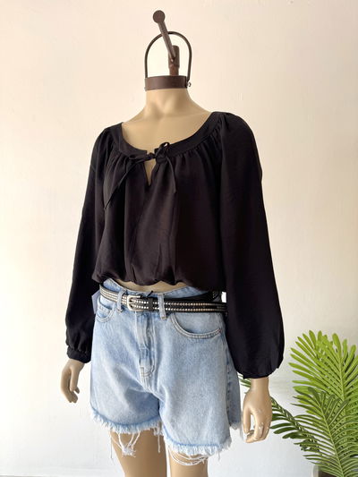 BLUSA ROMA - sólo negro