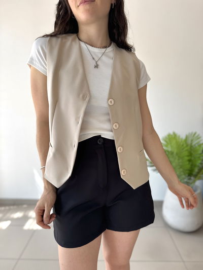 CHALECO OLIVIA BEIGE