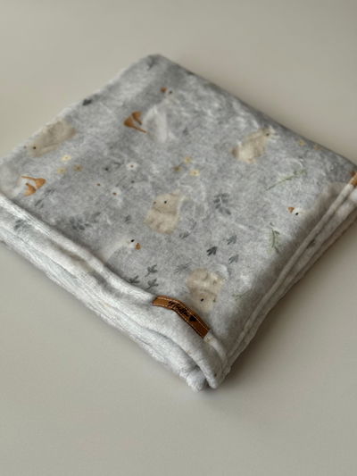 Manta Soft "Animalitos Gris"