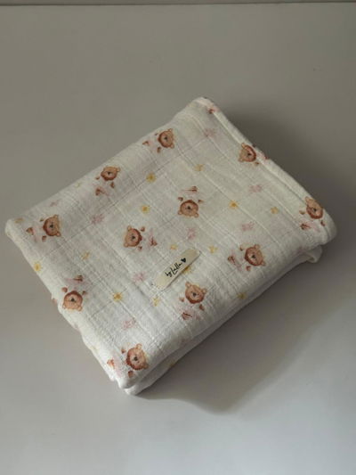 Manta De Gasa "Ositas Bailarinas"