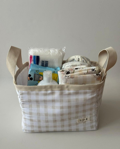 Organizador Pañalero "Cuadrille Beige"