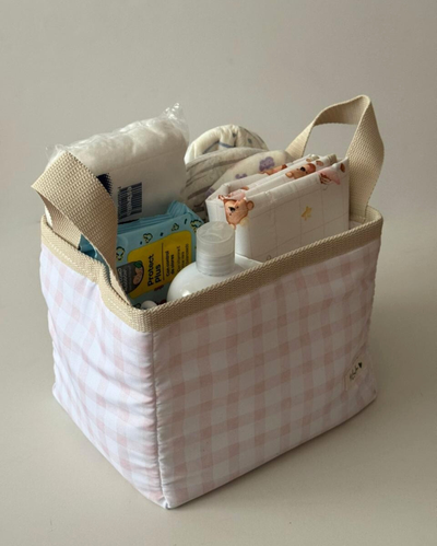 Organizador Pañalero "Cuadrille Rosa"