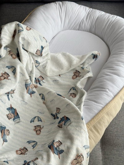 Manta Polar Soft "Osito Aviador"