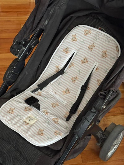 Colchoncito Para Cochecito "Osito Y Moñito"