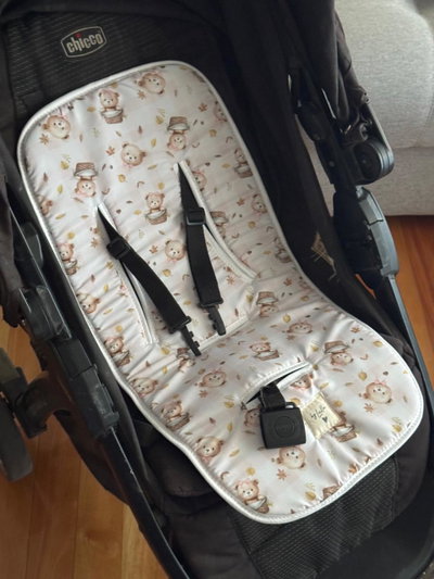 Colchoncito Para Cochecito "Osita De Otoño"