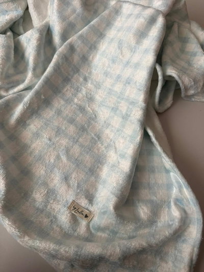 Manta Polar Soft "Cuadrille Cesleste"