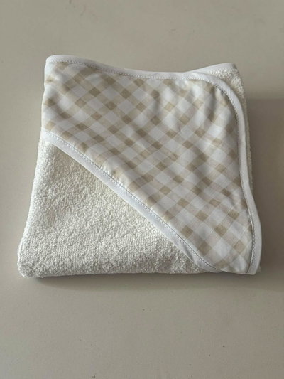Toallón con Capucha "Cuadrille Beige"
