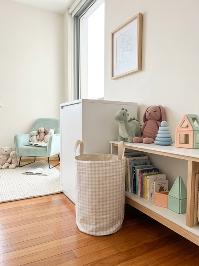 Contenedor Juguetero XL "Cuadrille Beige"