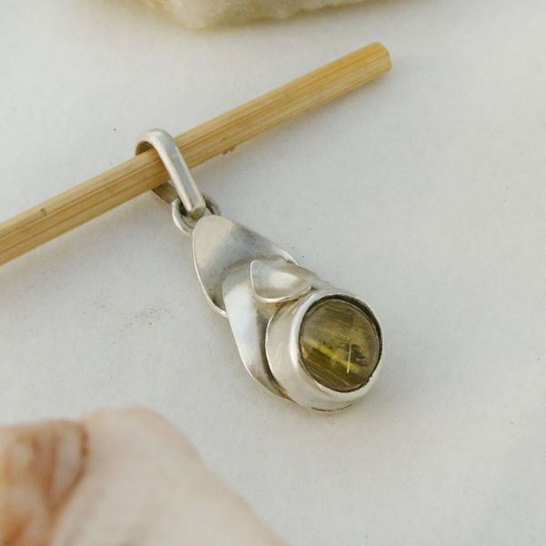 Dije Quarzo rutilado + Plata 925