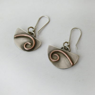 Pendulos con cobre, alpaca + plata 925 -A pedido-