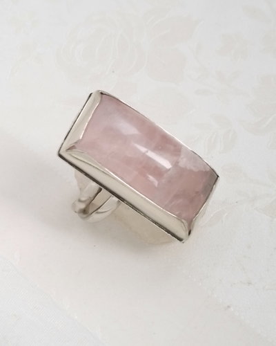 Anillo con Quarzo Rosa 