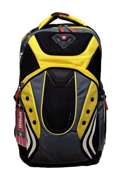 MOCHILA ORIGINAL WILSON 45.1201 NEGRO GRIS AMARILLO