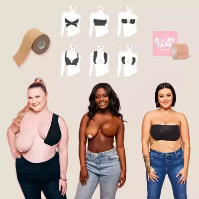 PACK X6 CINTA LEVANTA BUSTO (BOOB TAPE) 5MTS