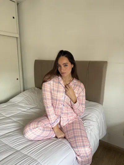 PIJAMA CAMISERO IMPORTADO ROMANTIC PLAID
