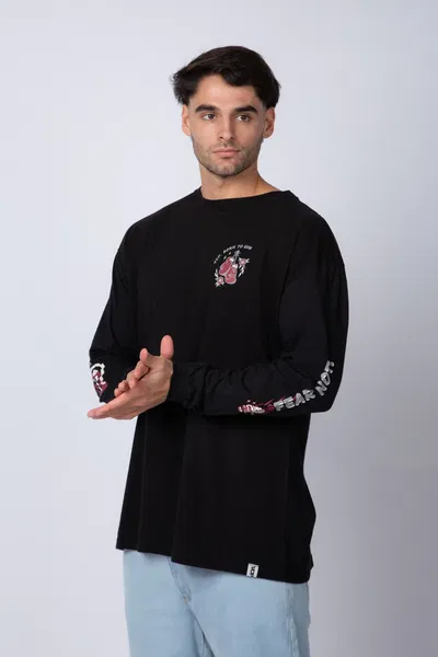 Remera Manga Larga Fear Negra