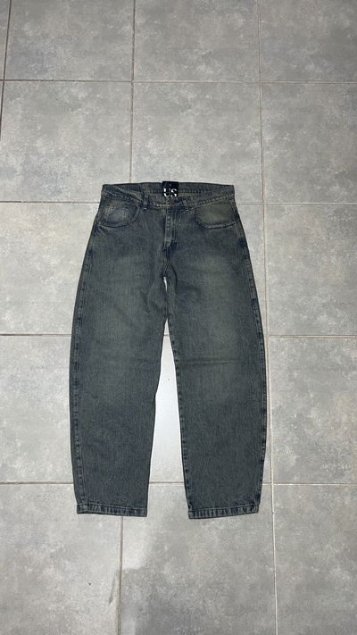 Pantalon baggy azul oxido arenado 